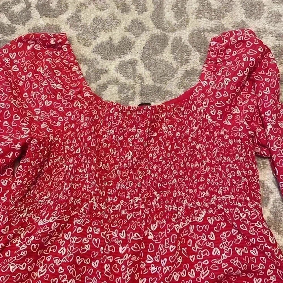 Loft Red Heart Blouse 14 - Picture 5 of 6